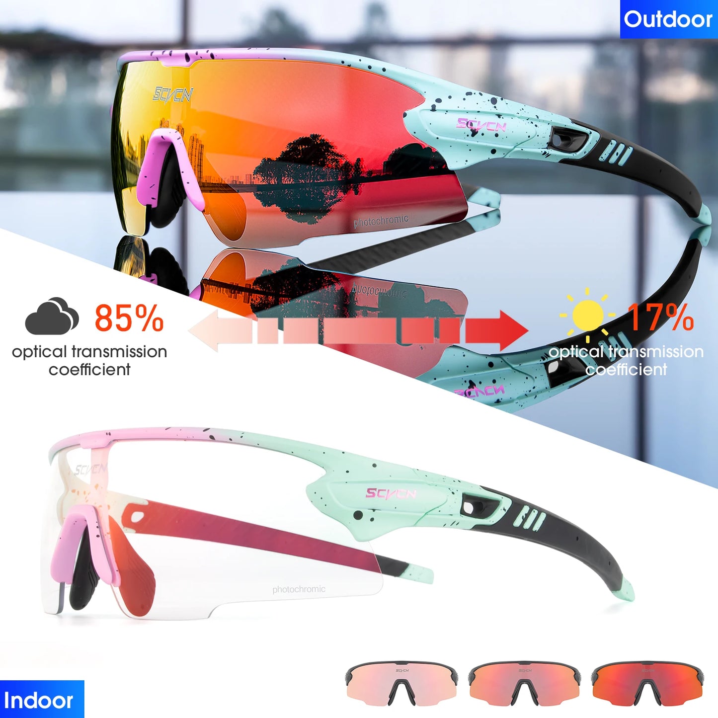 SCVCN New Men Outdoor Mountain Bicycle Cycling Glasses Women Sports Sunglasses MTB Bike Cycling Eyewear UV400 Hiking Goggles