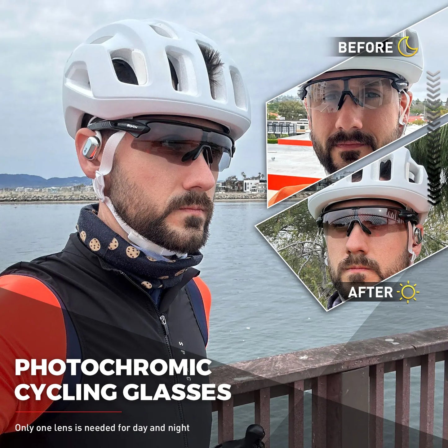 SCVCN New Men Outdoor Mountain Bicycle Cycling Glasses Women Sports Sunglasses MTB Bike Cycling Eyewear UV400 Hiking Goggles
