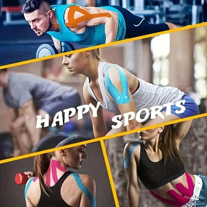 1pc Elastic Sports Waterproof Protective Tape Kinesiology Tape Athletic Bandage Muscle Tape Face Lifting Tape