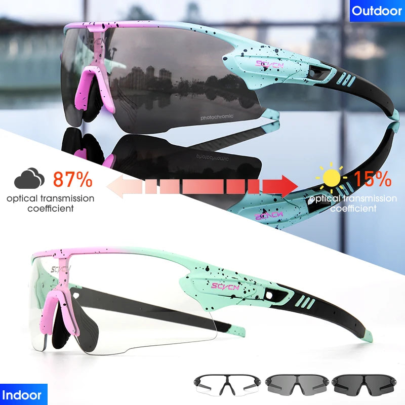 SCVCN New Men Outdoor Mountain Bicycle Cycling Glasses Women Sports Sunglasses MTB Bike Cycling Eyewear UV400 Hiking Goggles