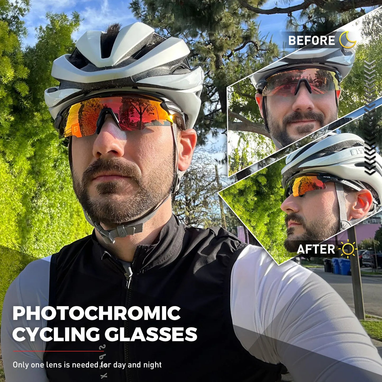 SCVCN New Men Outdoor Mountain Bicycle Cycling Glasses Women Sports Sunglasses MTB Bike Cycling Eyewear UV400 Hiking Goggles