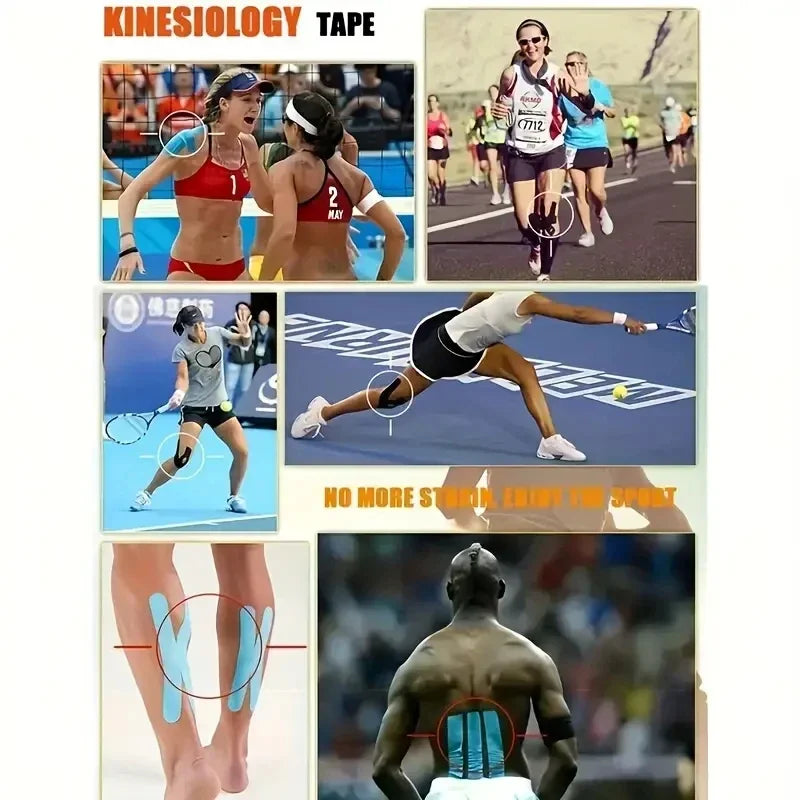1pc Elastic Sports Waterproof Protective Tape Kinesiology Tape Athletic Bandage Muscle Tape Face Lifting Tape