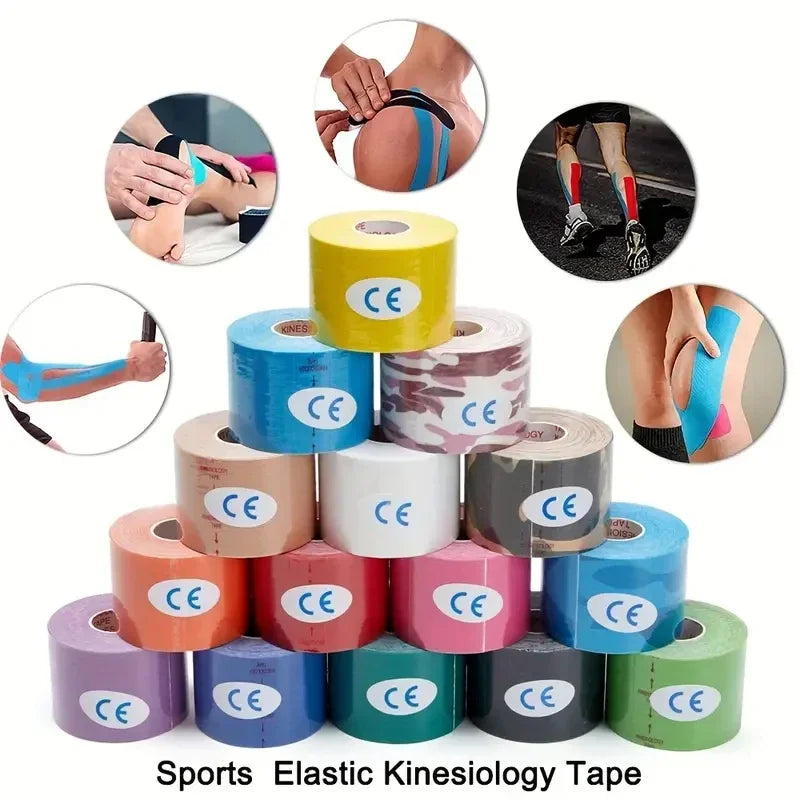 1pc Elastic Sports Waterproof Protective Tape Kinesiology Tape Athletic Bandage Muscle Tape Face Lifting Tape