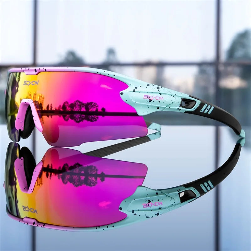 SCVCN New Men Outdoor Mountain Bicycle Cycling Glasses Women Sports Sunglasses MTB Bike Cycling Eyewear UV400 Hiking Goggles