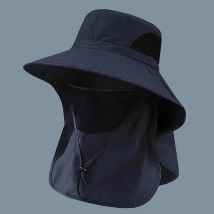 Summer UV Protection Hiking Hat Quick-drying Wide Brim Outdoor Visor Bucket Hats Mesh Breathable Sun Hat Outdoor Cycling Hat