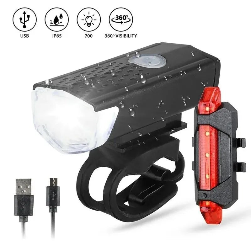 Bicycle headlight IPX6 waterproof cycling bike light USB rechargeable mini portable torch night light illumination light