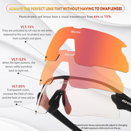 SCVCN New Men Outdoor Mountain Bicycle Cycling Glasses Women Sports Sunglasses MTB Bike Cycling Eyewear UV400 Hiking Goggles
