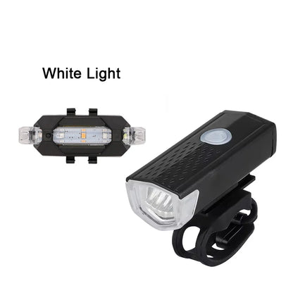 MTB Bike Front Lights USB LED Rechargeable Waterproof Mountain Bike Headlight Bicycle Safety Warning Light Cycling Accessories