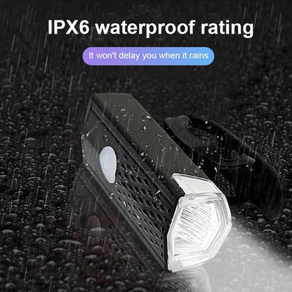 Bicycle headlight IPX6 waterproof cycling bike light USB rechargeable mini portable torch night light illumination light