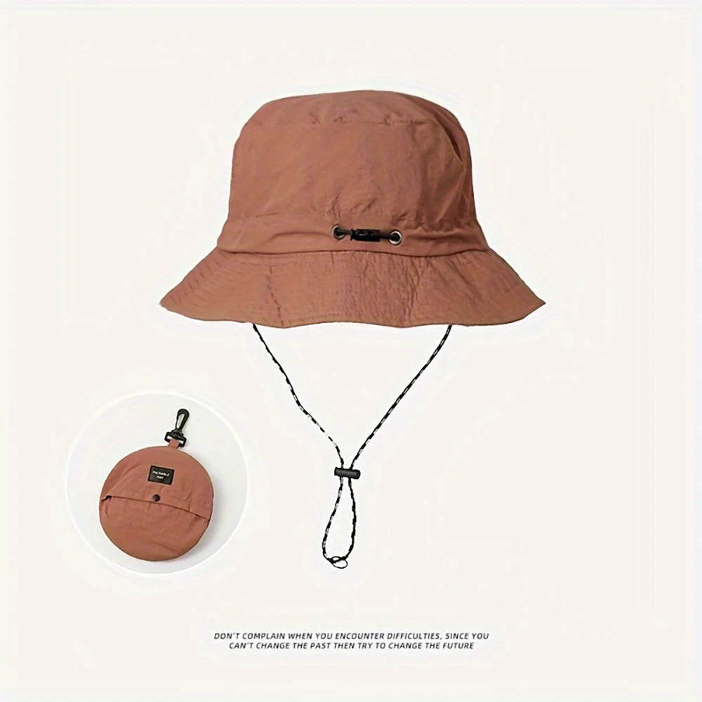 Summer UV Protection Hiking Hat Quick-drying Wide Brim Outdoor Visor Bucket Hats Mesh Breathable Sun Hat Outdoor Cycling Hat